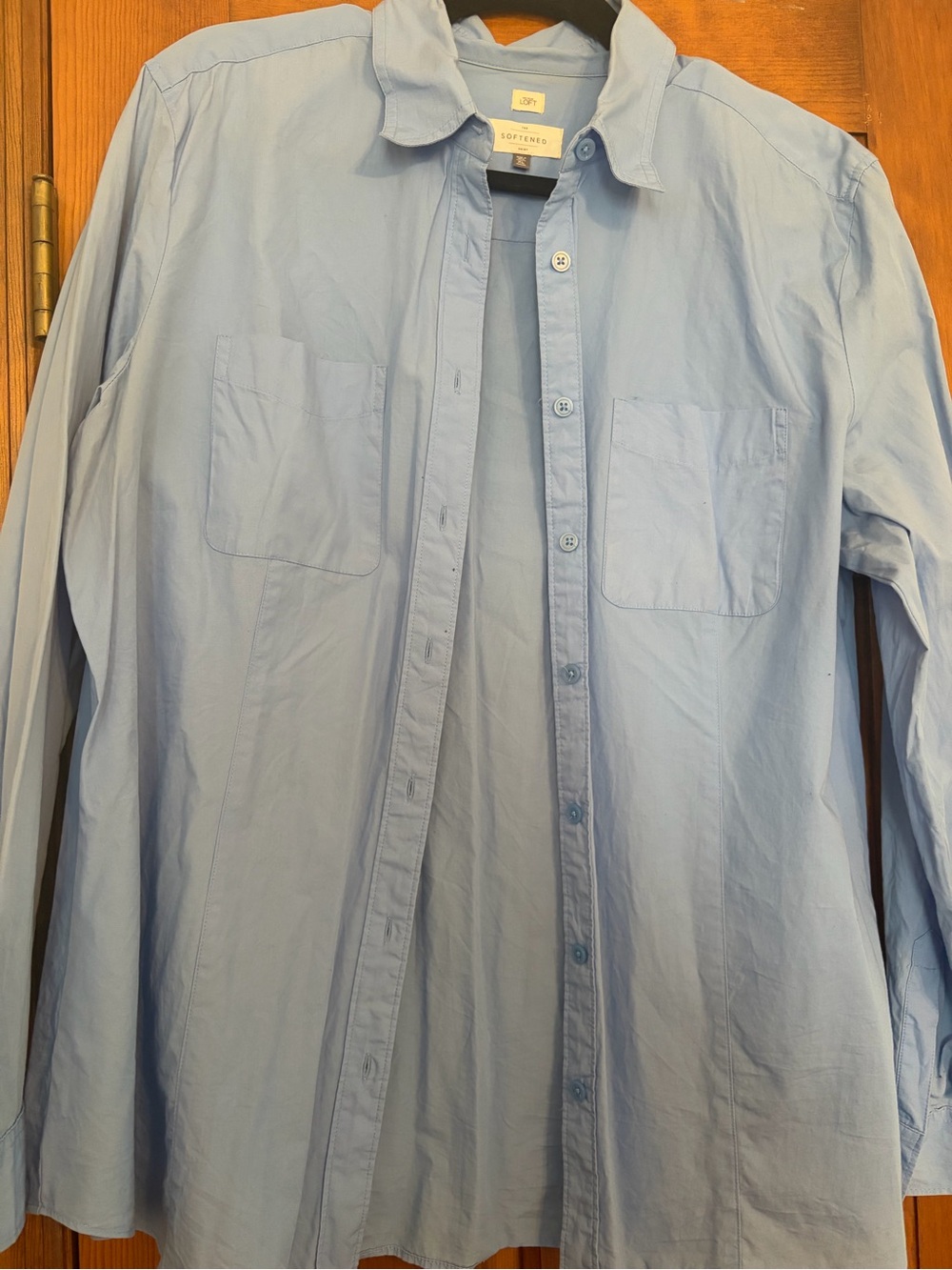 LOFT Light Blue Men's Casual Button-Down Shirt
